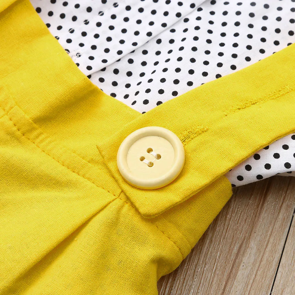 Комплекты одежды для девочек с юбкой в горошек и лямкой Торжественная одежда