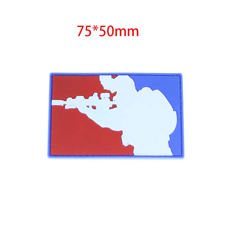 7.5x5cm Тактическая база врывается в кикер специальная сила бандажный крючок крюк 3D ПВХ эпоксидная заплатка резиновая квадратная уличная Военная нашивка 1 шт - Цвет: 7.5x5cm