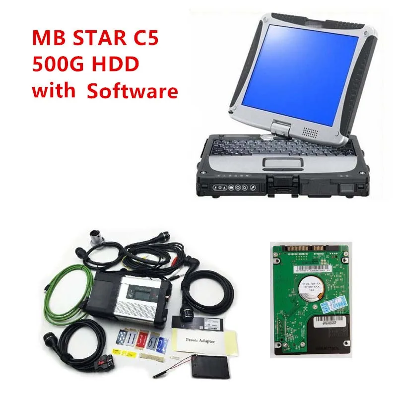 Для mercedes benz star Диагностика sd c5 с 201809 DTS/vediano программное обеспечение HDD и ноутбука CF-19 obd2 разъем mb star c5