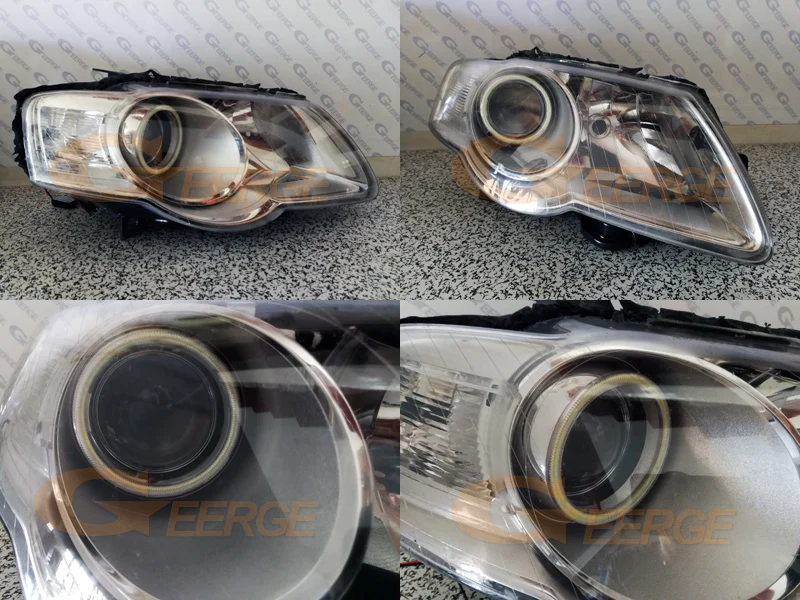 Для Volkswagen VW Passat B6 Magotan галогенная фара 2006-2010 отличное Ультра яркое освещение COB комплект светодиодов «глаза ангела»