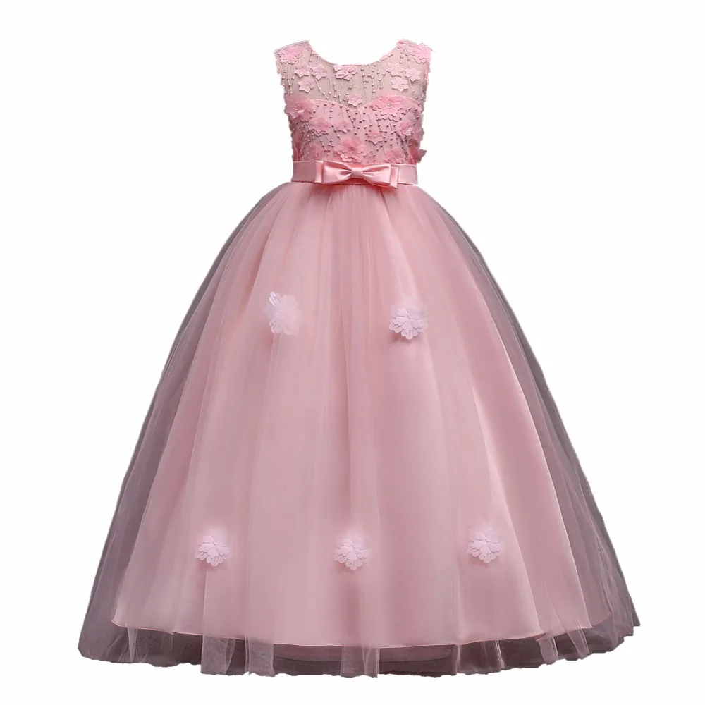 4-14yrs Baby Girls Party Dress 2018 Elegant Girl Long Evening For Wedding Ceremony Kids Dresses Teen Clothes | Детская одежда и