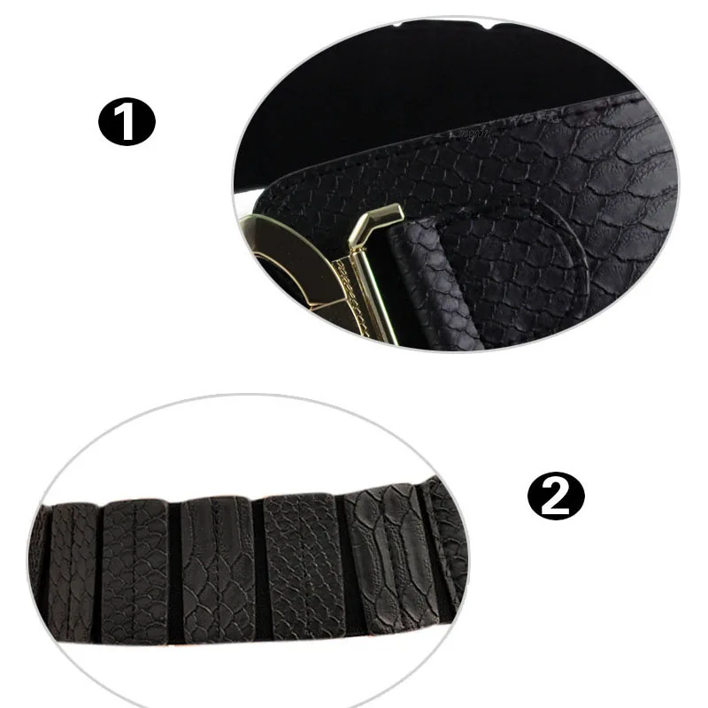 Ремень из искусственной кожи Женский Модный супер широкий эластичный пояс с