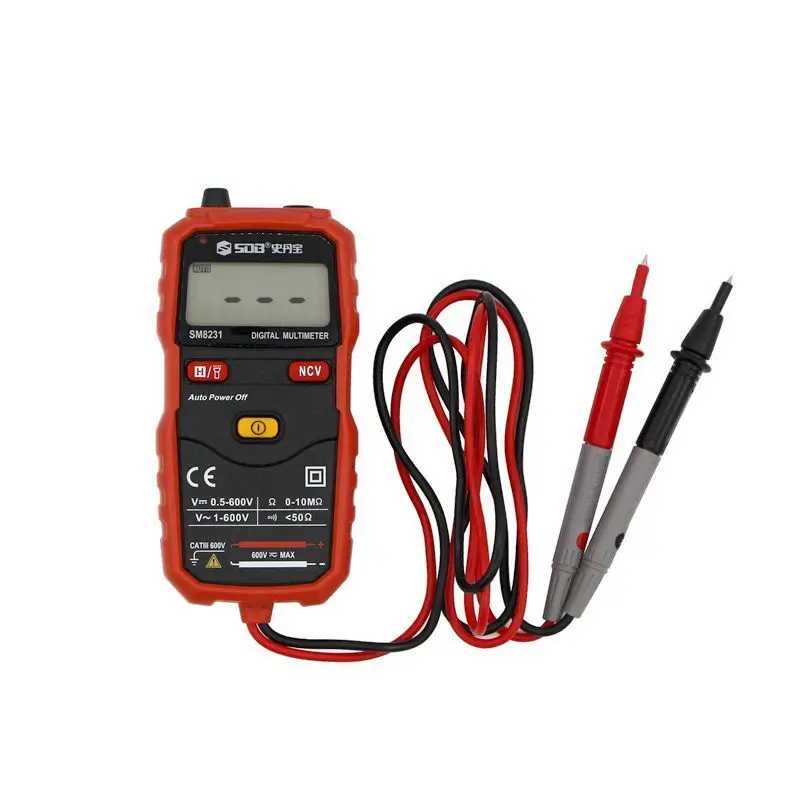 SM8231 Профессиональный мини цифровой мультиметр AC/DC Измеритель сопротивления