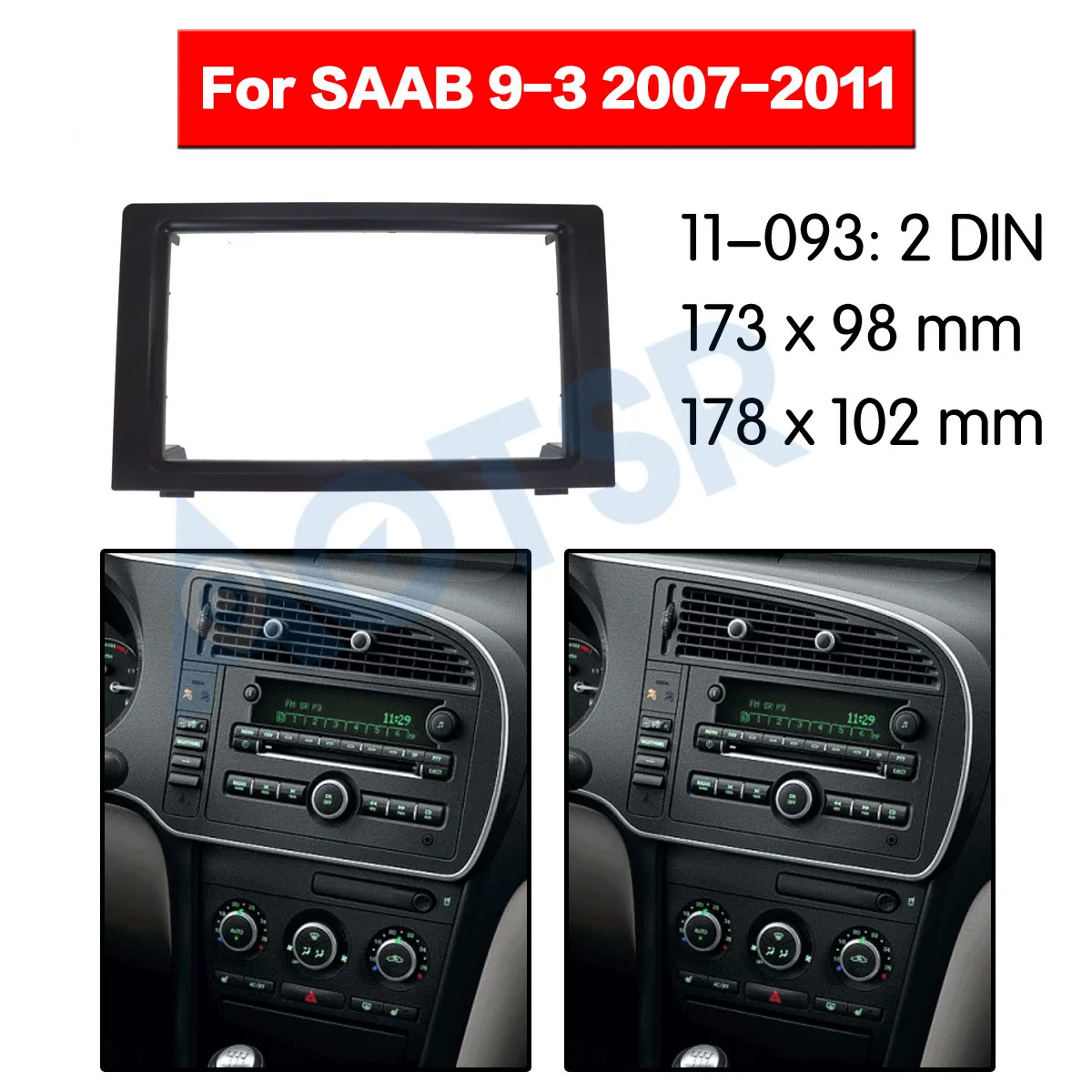Рамка для автомобильного радиоприемника SAAB 9-3 2007-2011 установка автомобиля DVD аудио