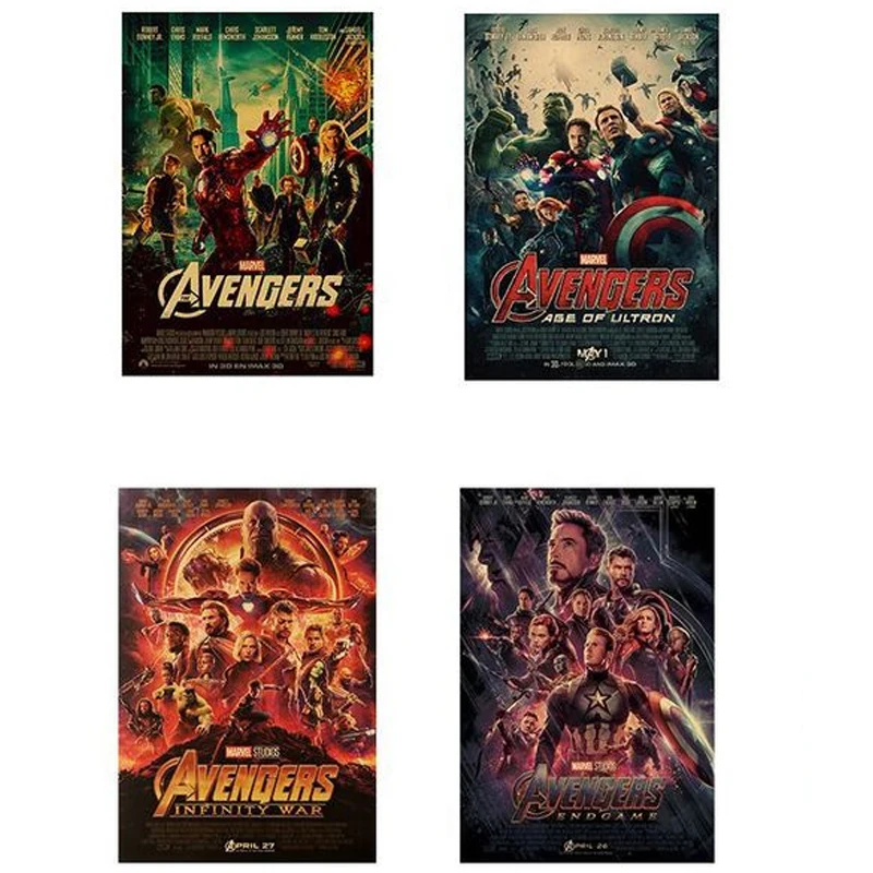 1 шт. постер для фильма мстители #2 #3 #4 # ретро из крафт-бумаги дома спальни бара