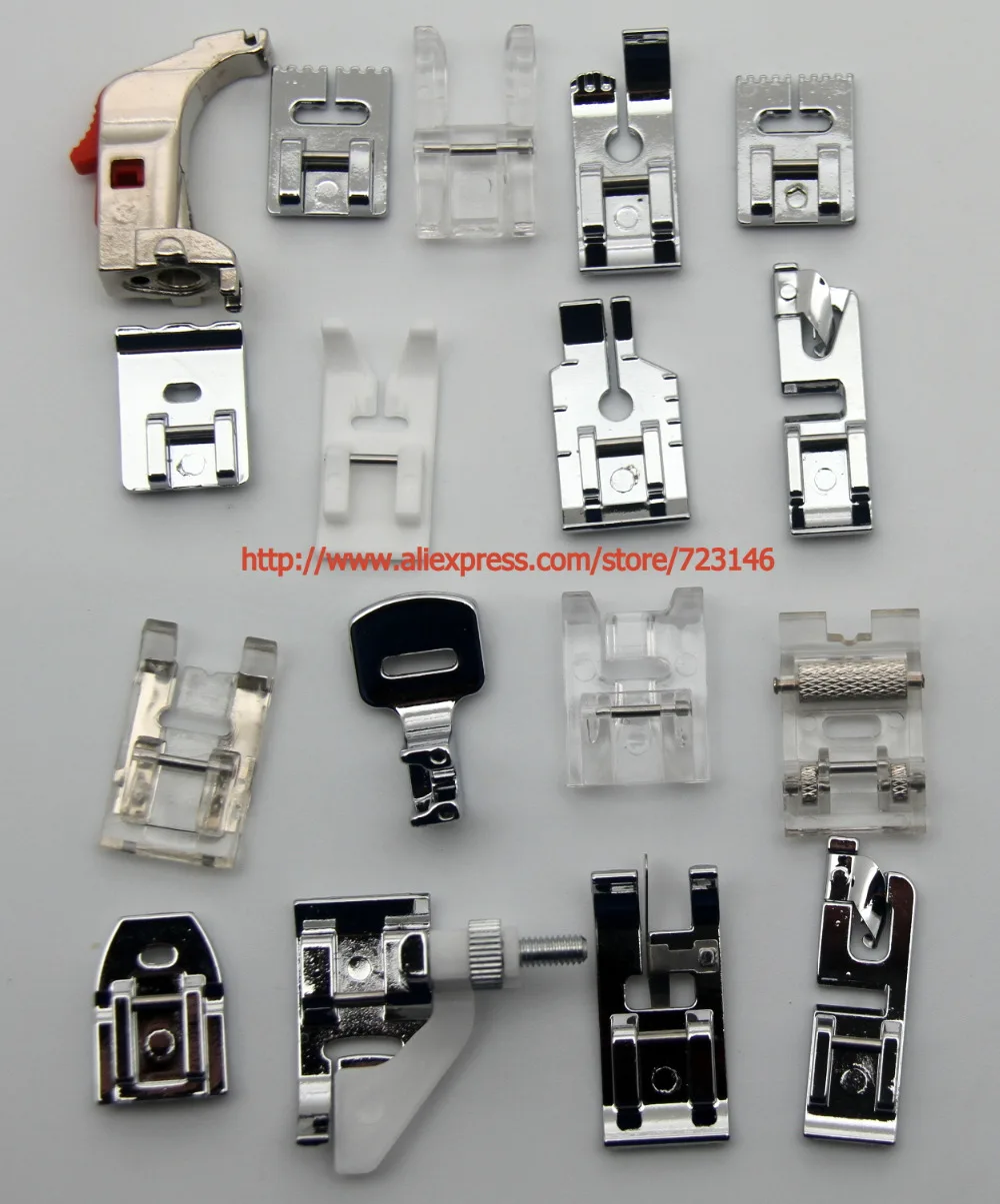

16PCS Multifunctional kit Presser Foot Feet Domestic Sewing Machine Part Accessories for BERNINA Artista,Activa,Aurora,Virtuosa