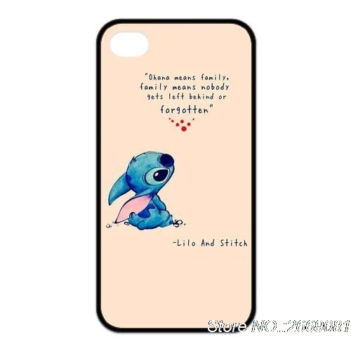 Лило и Стич Оана Означает Семья Симпатичный Чехол для iPhone 4 4S 5 5S 5C 6 S Plus Touch |