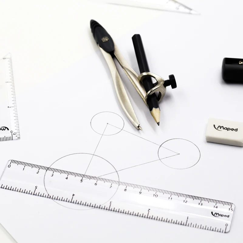 10 шт./лот линейка компасов канцелярских принадлежностей для студентов