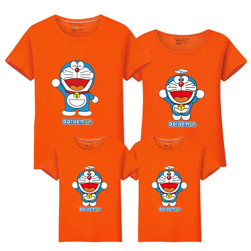 1 шт. мать и дети дочь одежда семья посмотрите doraemon блузка майка отец сын рубашка