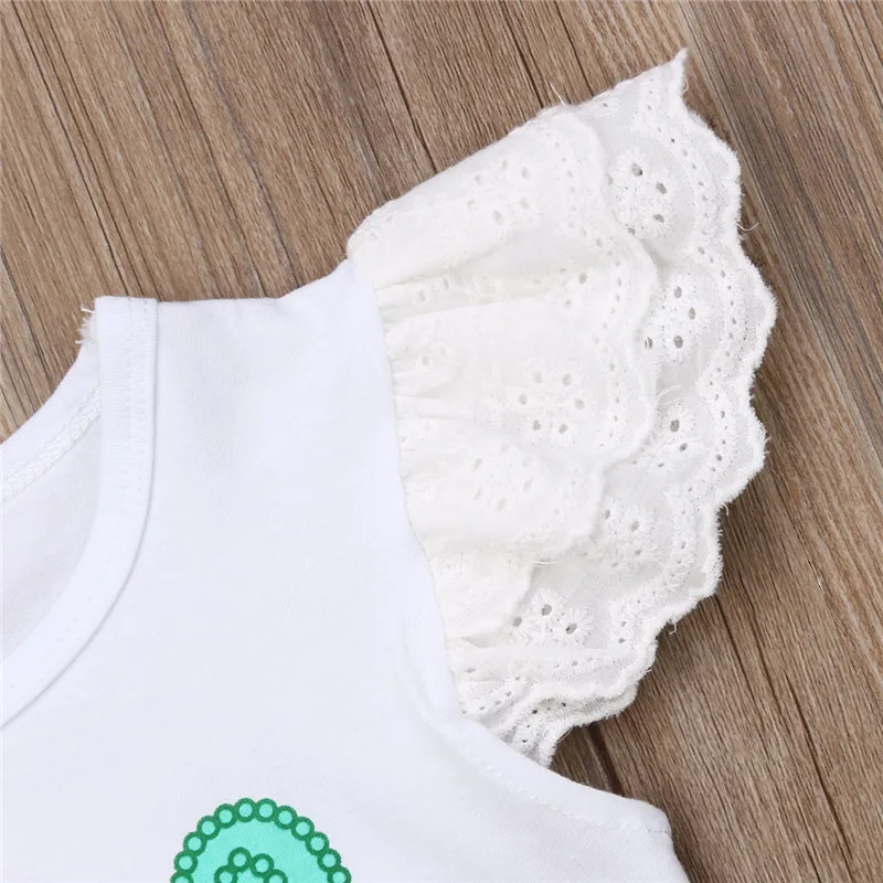 Одежда для девочек подростков Кружевная футболка С КАКТУСОМ маленьких Штаны в