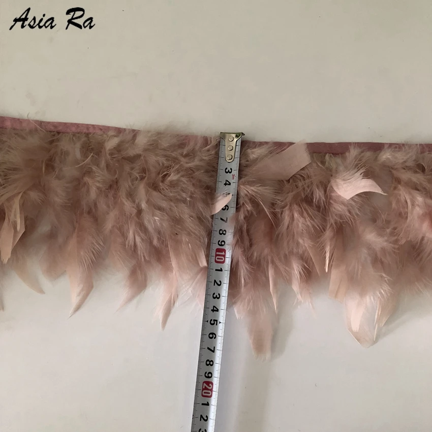 5 метров кожаная розовая пушистая лента с перьями чанделле Марабу Бахрома 10 15 см 4