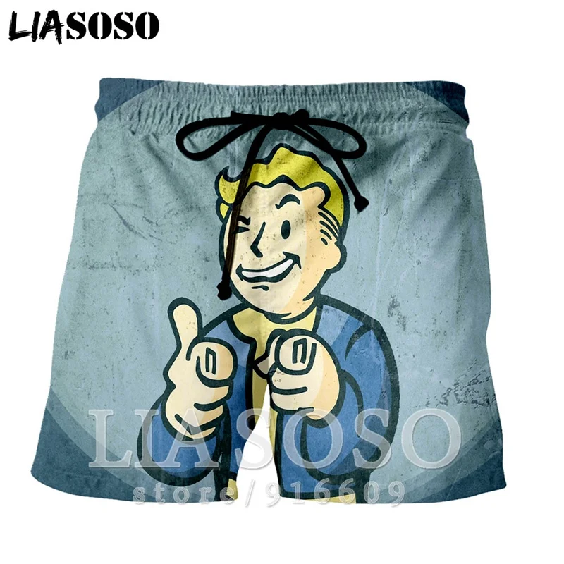 1 Мода Панк Повседневный аниме Досуг рок Fallout 4 игры для мужчин и женщин Дети Спорт Забавный Топ Harajuku пляжные тренировочные брюки шорты E507 - Цвет: 1