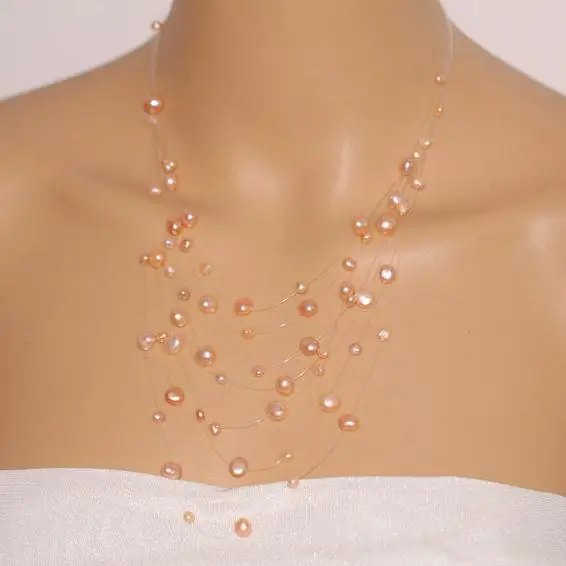 Ювелирные изделия из натурального жемчуга Очаровательное ожерелье