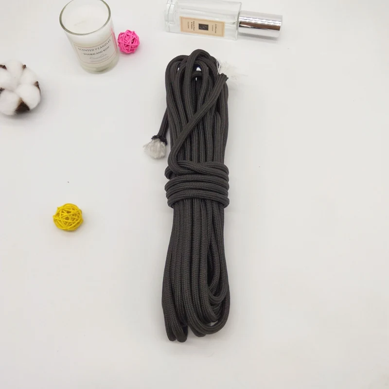 7mm black 4-7 мм 10 м 7-16 ядер Плетеный Нейлоновый Канат Полипропиленовый альпинистский катер для яхты Парусная линия шкив бельевая веревка для выживания парашютный шнур - Цвет: 7mm black