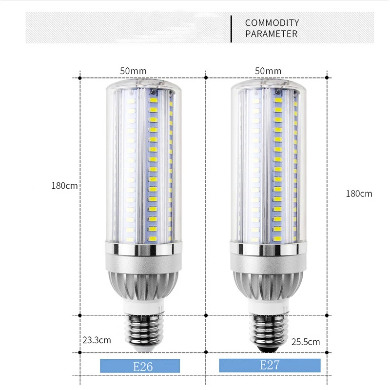 E27 LED Corn Bulb 6000K SMD 5730 E26 Light 25 35 50 54W Led Chandelier Spotlight For Home Lighting Decoration | Лампы и освещение