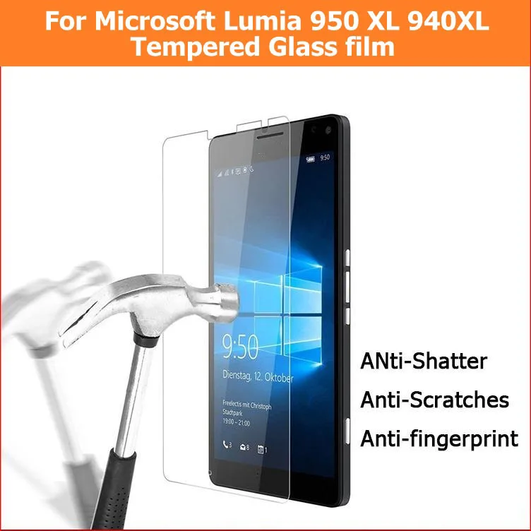 9H Закаленное стекло пленка для Microsoft Lumia 640 950 XL LTE Защитная экрана|tempered glass film|screen