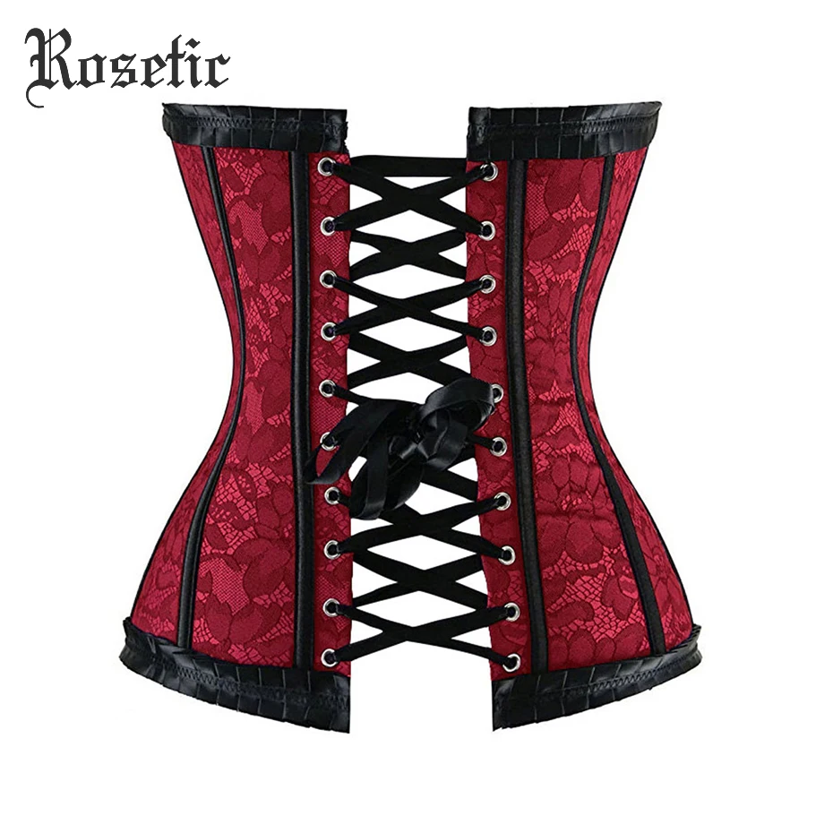 Rosetic, бюстье, корсеты, женские повязки, винтажные печатные ленты, на шнуровке, корсеты, Ретро стиль, сексуальные, обтягивающие, панк, дикие, готические корсеты