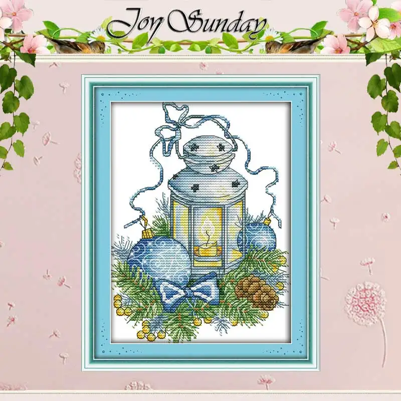 

Синие новогодние огни, Счетный крест, 11CT 14CT, Набор для вышивки крестом, оптовая продажа, сделай сам, Набор для вышивки