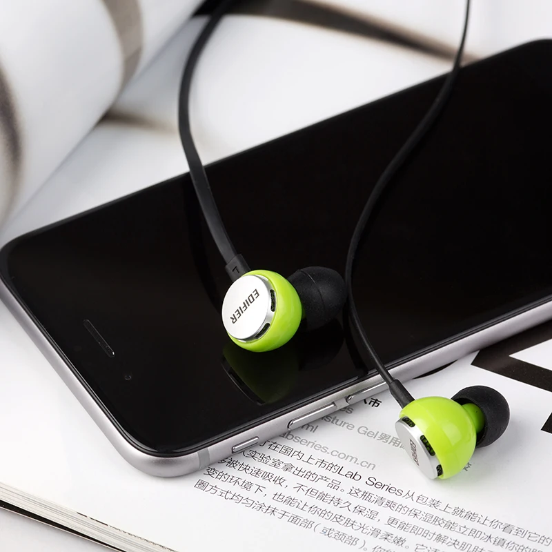 EDIFIER P293 наушники вкладыши HIFI бас Шум изоляции фитнес Поддержка Inline Управление с