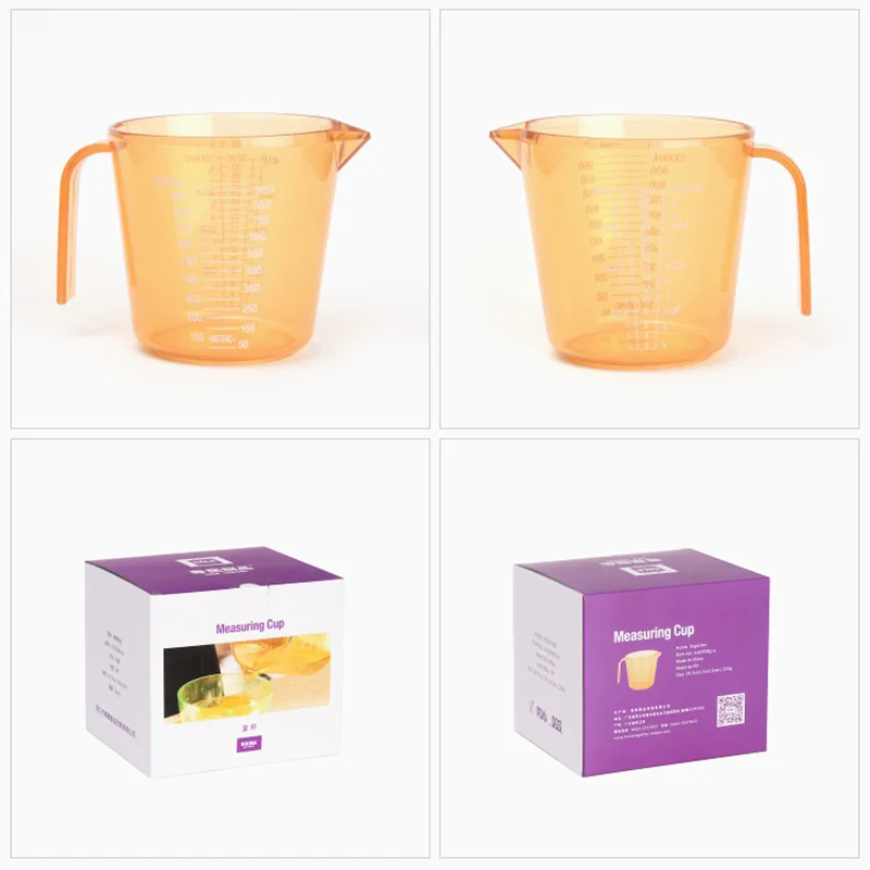 Многоразовые 1000 мл мерный стакан кувшин градуированная поверхность контейнер