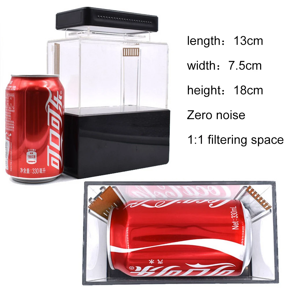 Портативный мини аквариум Betta настольный морской миска для рыб с водяным флипом