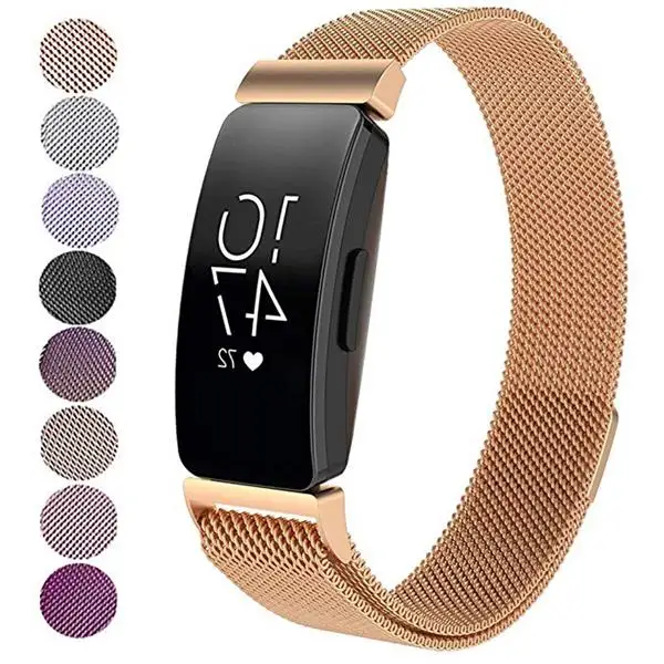 Rose gold Нержавеющая сталь магнитный браслет ремешок для Fitbit Inspire браслеты с деталями Milanese полосы для Inspire часы аксессуары - Цвет: Rose gold