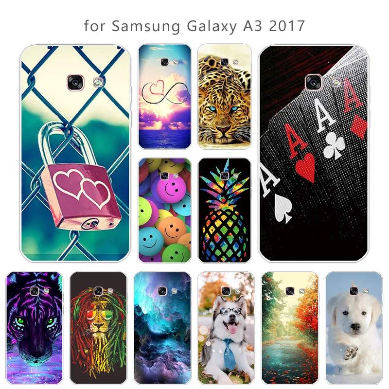 Чехол для телефона 4 7 дюйма Samsung Galaxy A3 2017 Тонкий силиконовый чехол задней панели
