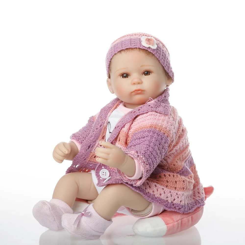SanyDoll 17 дюймов 42 см силиконовые куклы для новорожденных Реалистичная кукла детей
