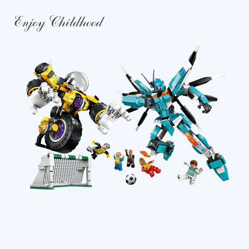 938 шт. просветить супер футбол пенальти Робот строительные блоки кирпичи