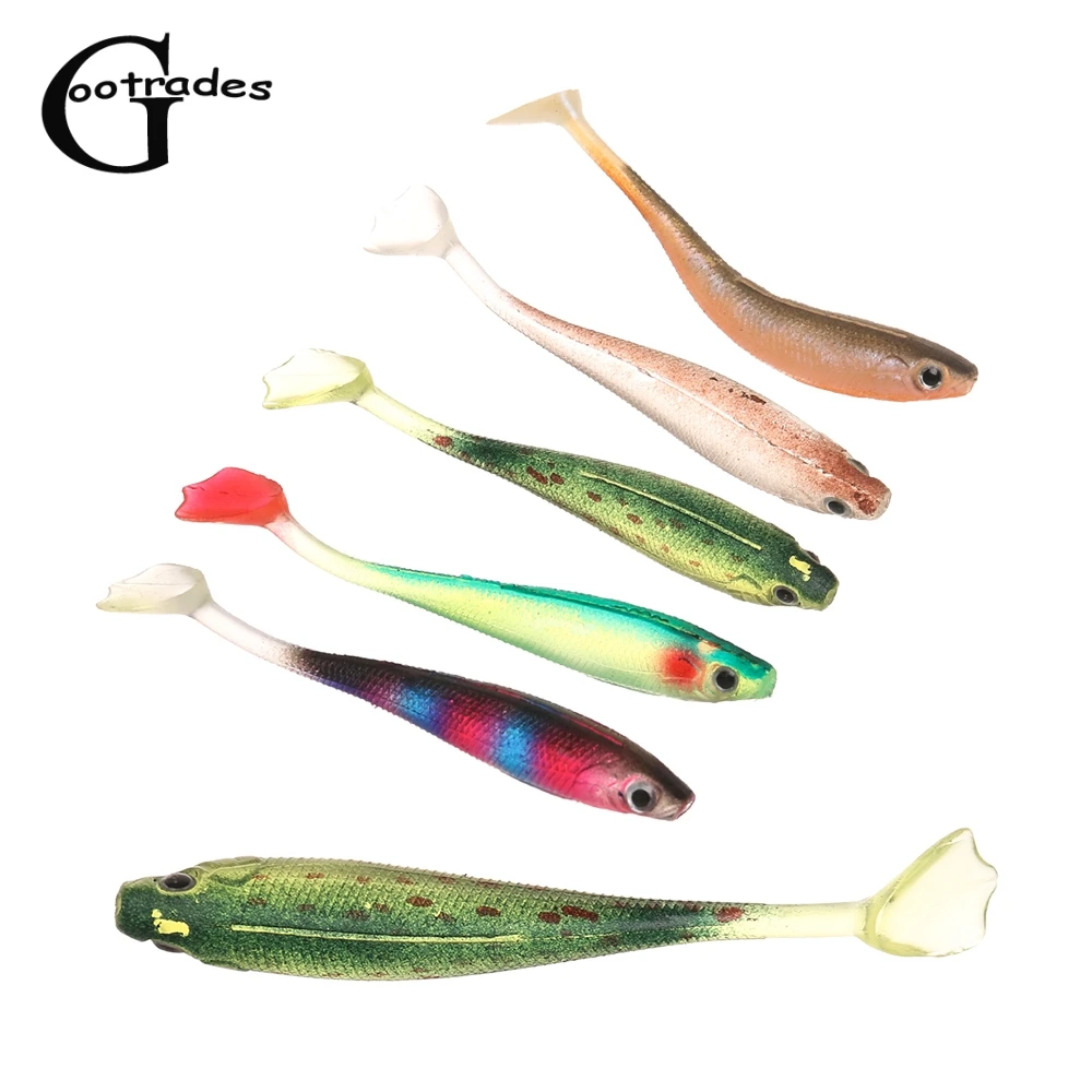 Приманка рыболовная Мягкая силиконовая в виде червя креветки 5 шт./лот 9