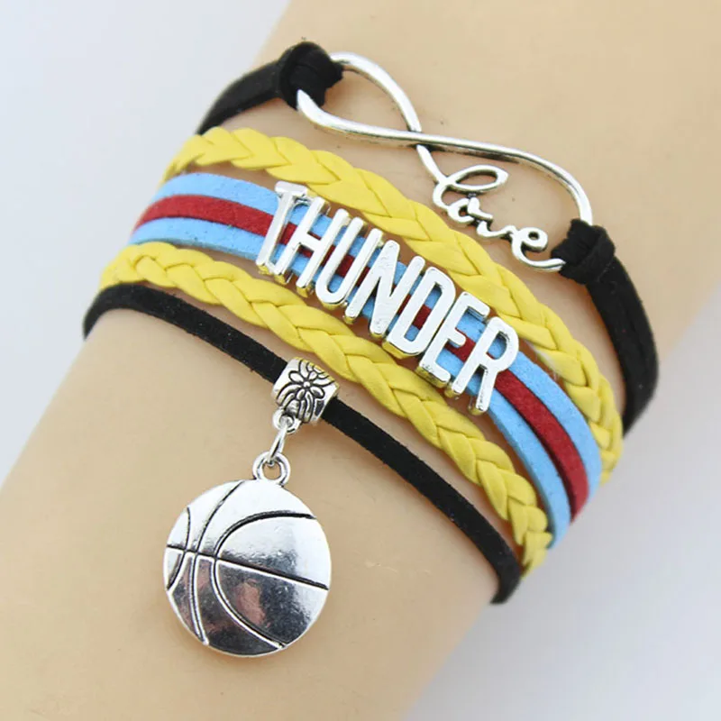 10 шт./лот браслет Тандер Infinity для женщин ручной эластичный баскетбольный мужские