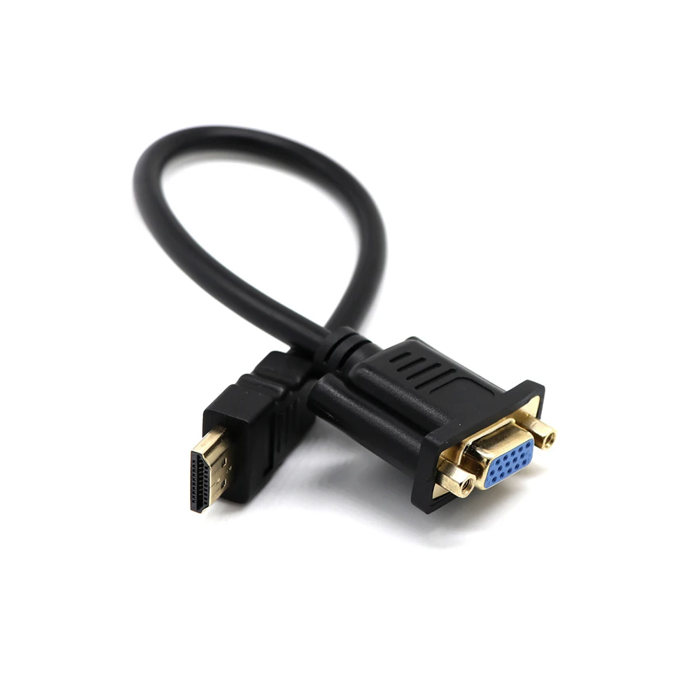 Позолоченный 30 см HDMI совместимый папа к VGA Женский адаптер кабель D SUB 15 Pin Цифровой