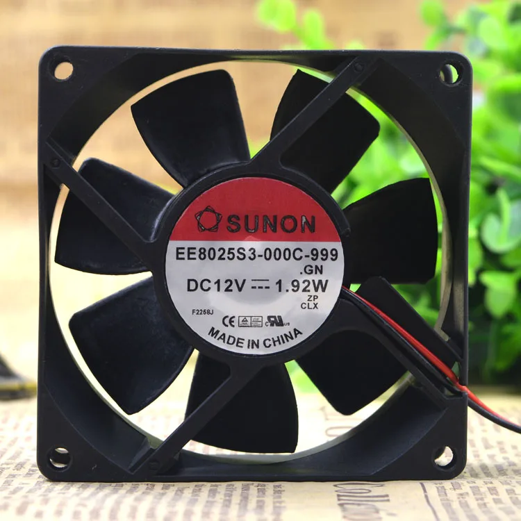 Бесплатная доставка. EE80251S2 Q010 999 8025 8 см 12 v 1 6 W чехол вентиляторы|case fan|fan cm12 fan |