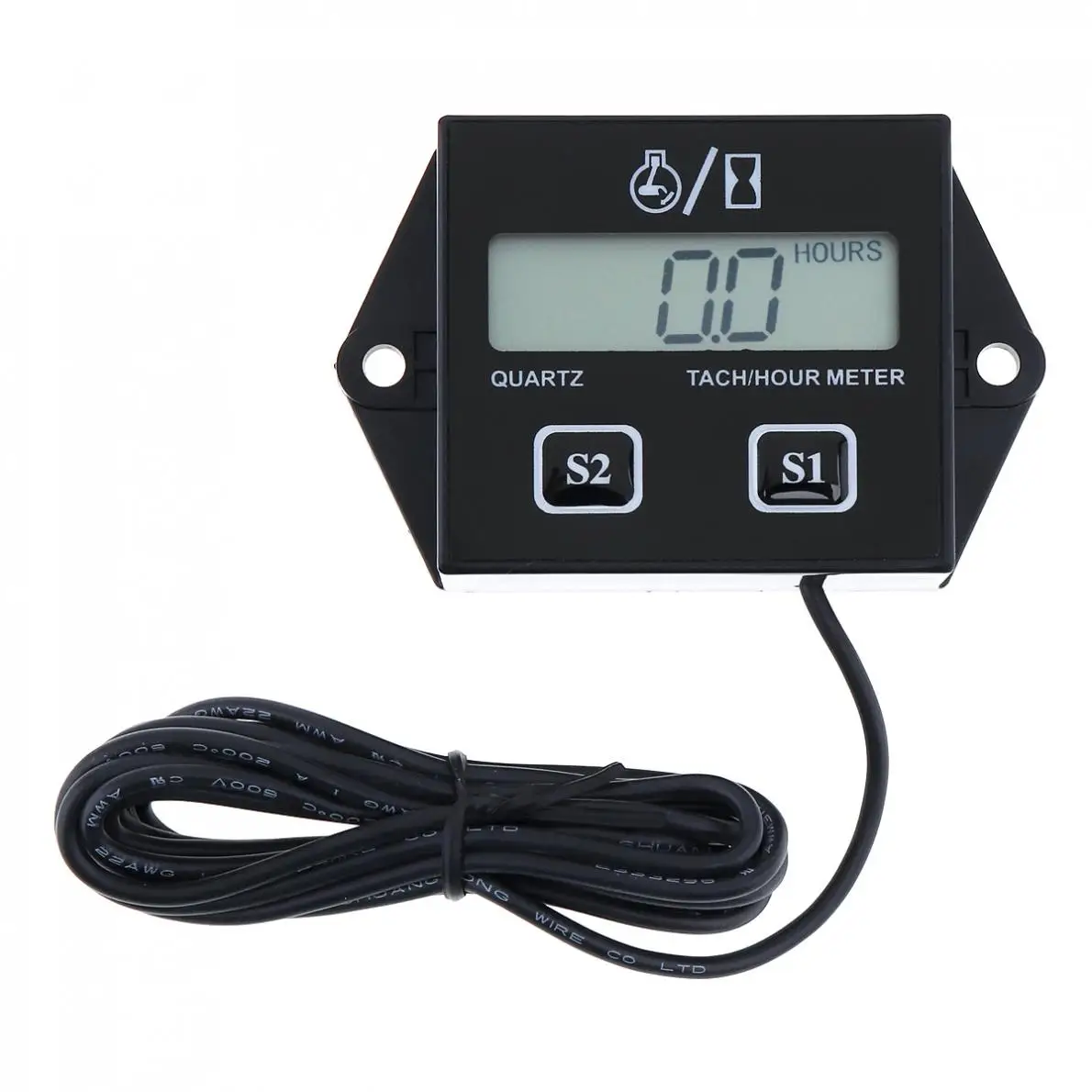 Цифровой тахометр двигателя счетчик часов индуктивный с 3/8 дюймовым ЖК дисплеем