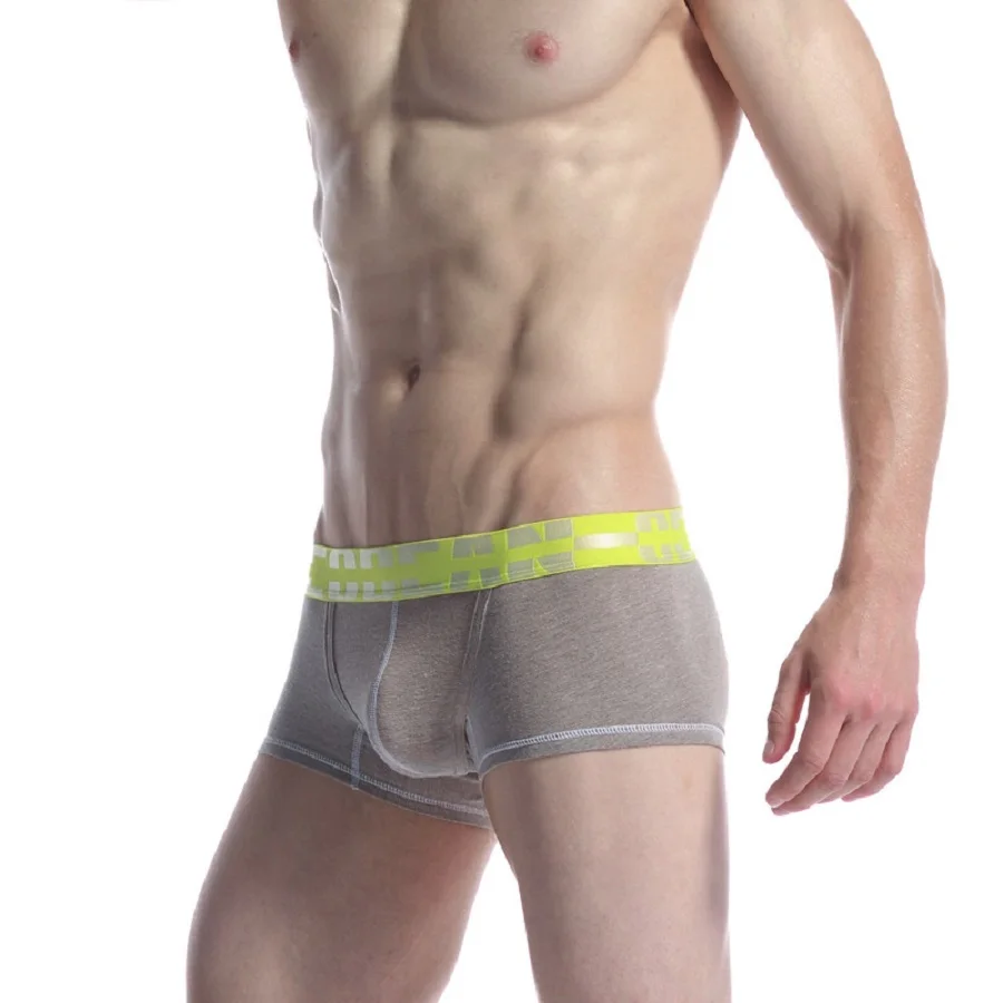 Новые модные мужские трусы боксеры с низкой талией хлопковое нижнее белье