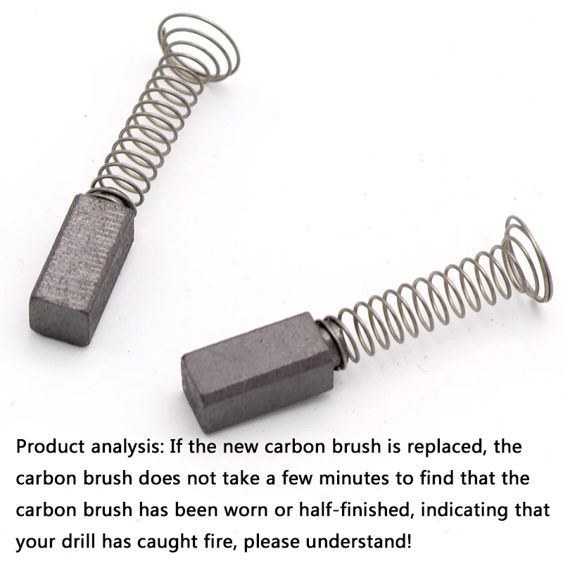 

2pcs Drill Electric Grinder Replacement Black Carbon Brushes 5x10.5x30mm Spare Parts For Electric Motors Rotary Tools