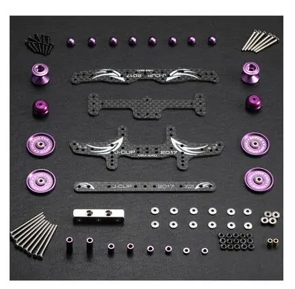 S2 purple 1 комплект MA/AR/S2/MS/FM модификация шасси комплект запасных частей комплект J-CUP версия для Tamiya Mini 4WD RC модель автомобиля - Цвет: S2 purple