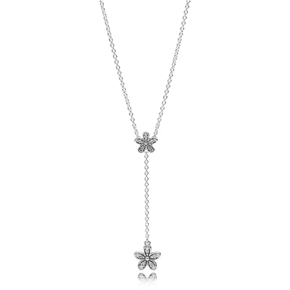 Authentic 925 Sterling Silver Daisy To Daisy Crystal Pendant Cross Chain Necklaces For Women Wedding Party Jewelry Gift
Authentic 925 Sterling Silver Daisy To Daisy Crystal Pendant Cross Chain Necklaces For Women Wedding Party Jewelry Gift