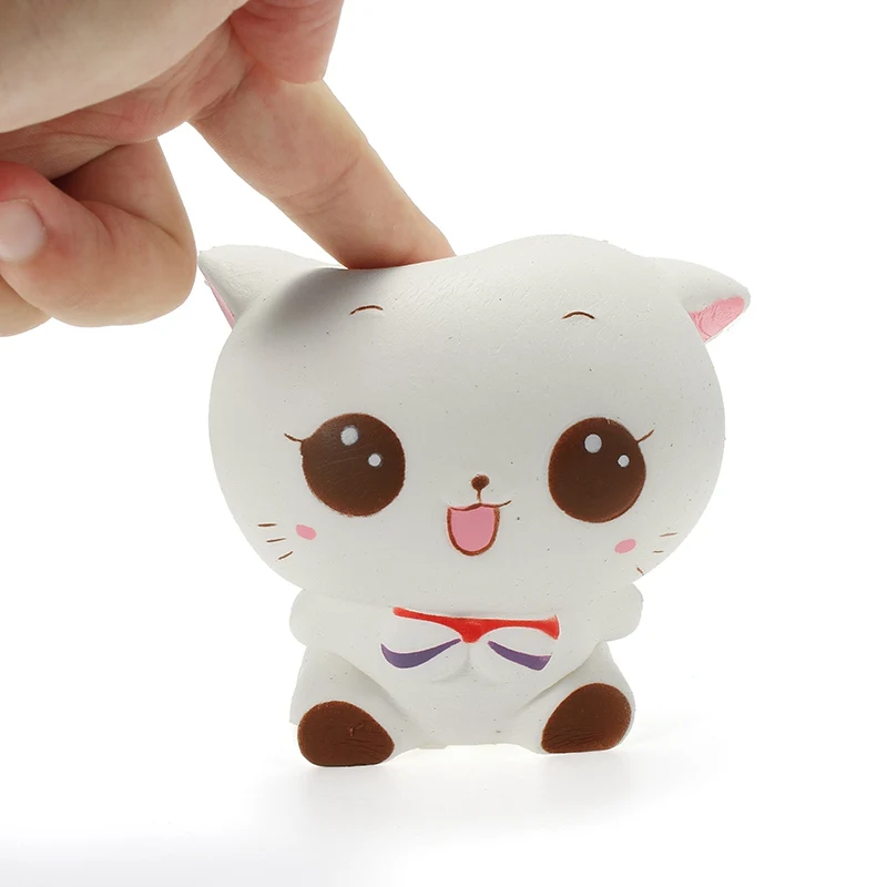 Мягкая Белая кошка котенок 11 см мягкие медленно поднимающиеся милые животные