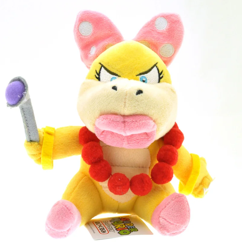 13cm Wendy Супер Марио Боузер Koopalings плюшевые игрушки кукла Венди Ларри IGGY Ludwig Roy Morton Lemmy O. плюшевый Купа мягкие игрушки подарки для детей - Цвет: 13cm Wendy
