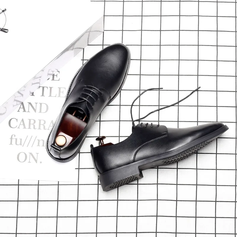 Туфли мужские с острым носком микрофибра заостренный носок шнуровка низкие