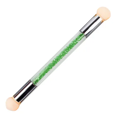 Green Pen Губки головки острый круглый сменный порошок блеск кисти тени градиентная ручка короткая ручка инструмент для дизайна ногтей УФ гель лак дизайн - Цвет: Green Pen