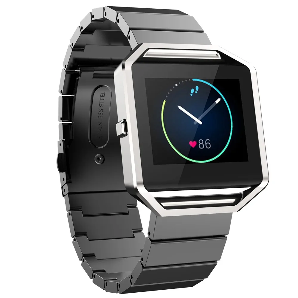 

Оригинальный Браслет для Fitbit 1:1, Новое поступление, Классическая пряжка, модный стальной браслет, ремешок для часов + металлическая рамка дл...