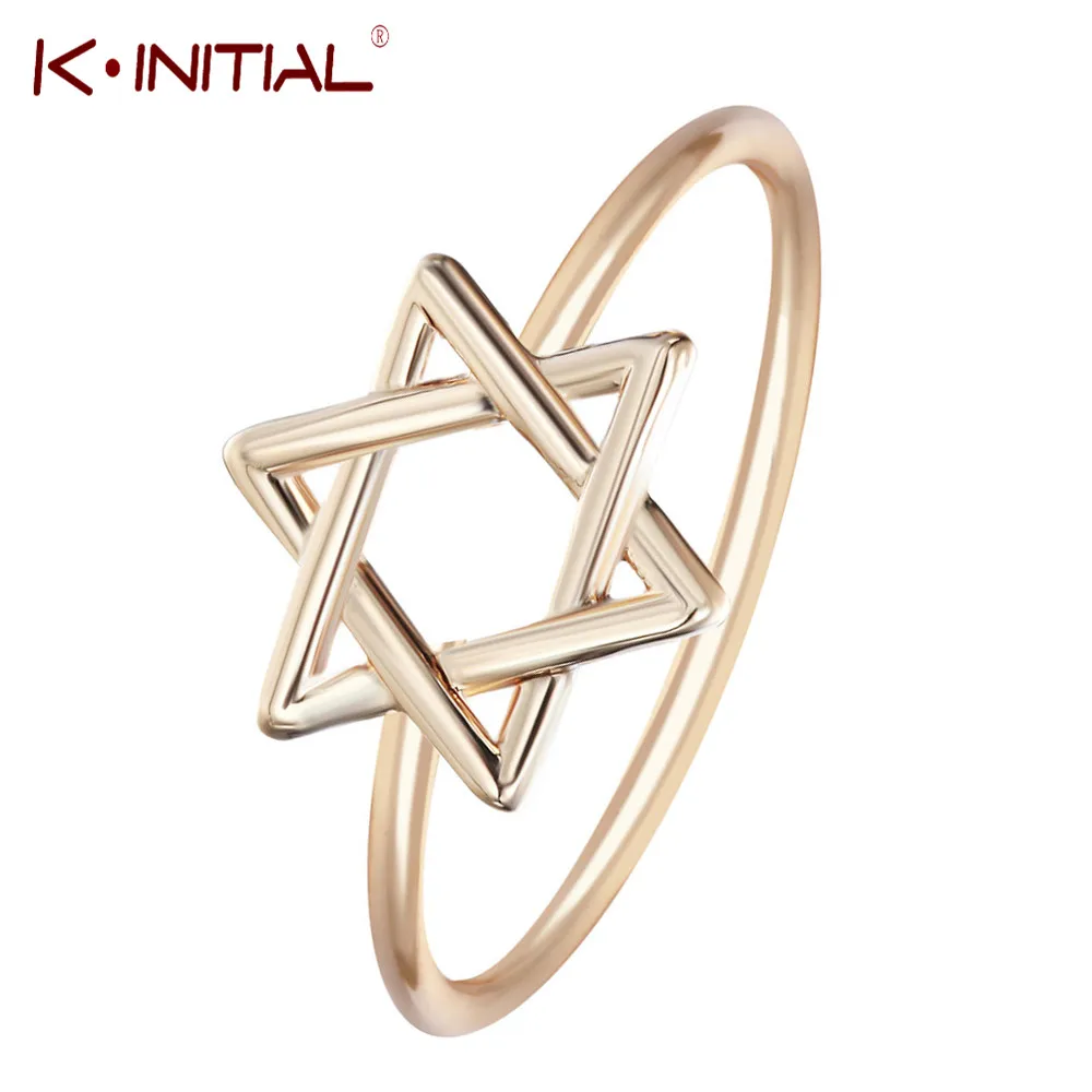 Мужские и женские коктейльные кольца Kinitial Star Of David вечерние с пентаграммой
