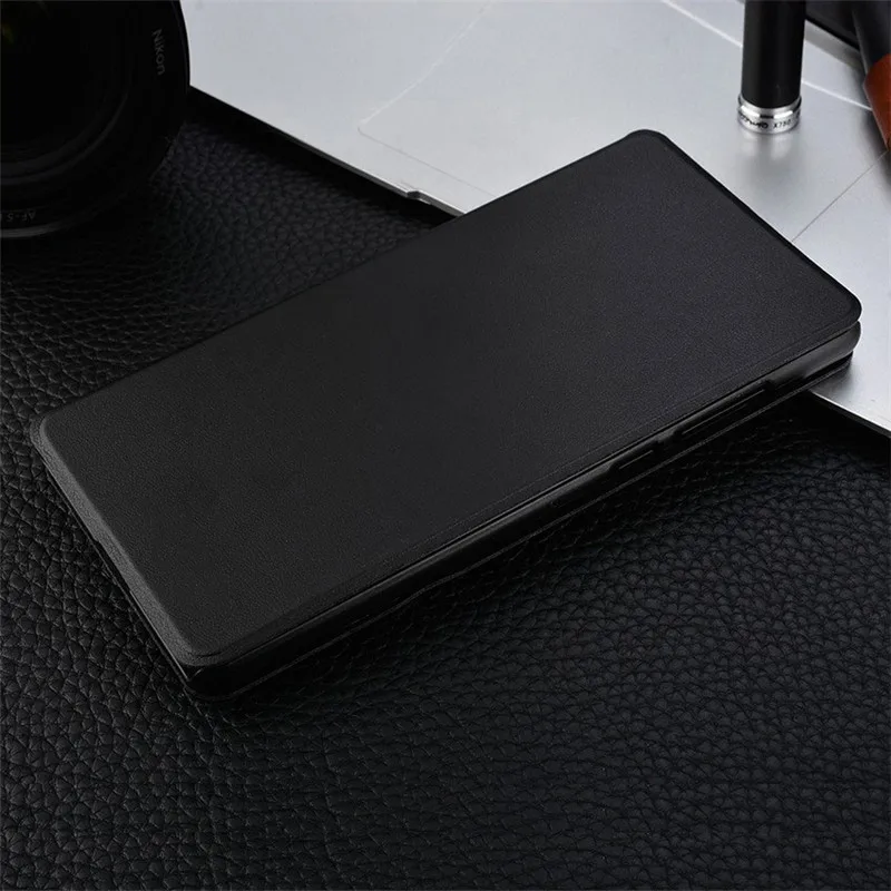 TCICPC Xiaomi mi x 2 Чехол Флип кожаный чехол для Xiaomi mi Mix 2 mi x2 Роскошная овечья кожа+ Жесткий pc чехол для телефона s+ подставка - Цвет: Черный