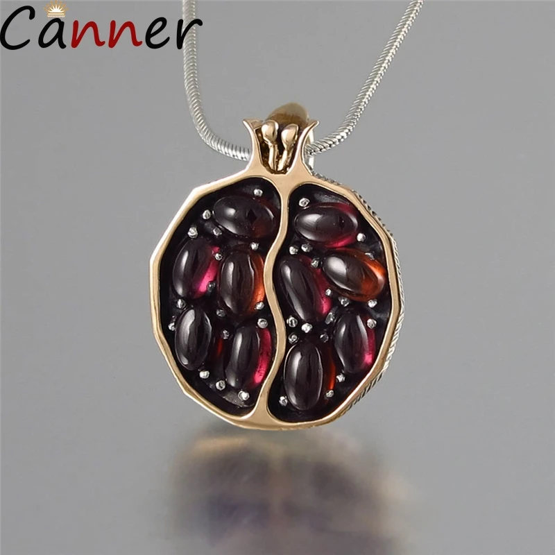 necklace Canner богемное женское массивное ожерелье s Золото Серебро Длинная цепочка ожерелье гранатовый красный камень кулон ожерелье s Гранат подарок F4 - Окраска металла: necklace