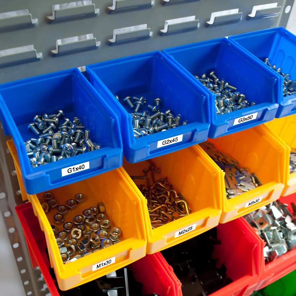 Fimax 5 Pcs Industrial Dymo Rhino Permanent Vinyl Labels Tape 18432 18435 18438 18444 18441 Compatible 4200 5000 5200