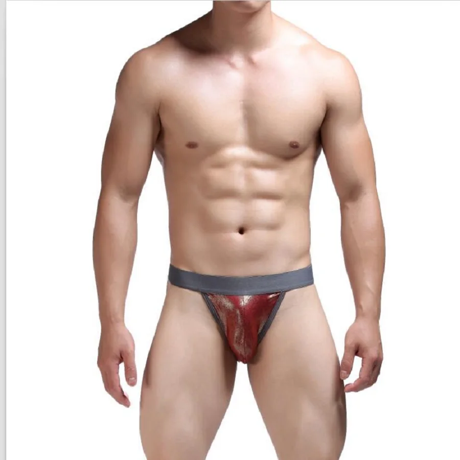 5 шт./лот новинка мужские трусы брифы из искусственной кожи сексуальное нижнее