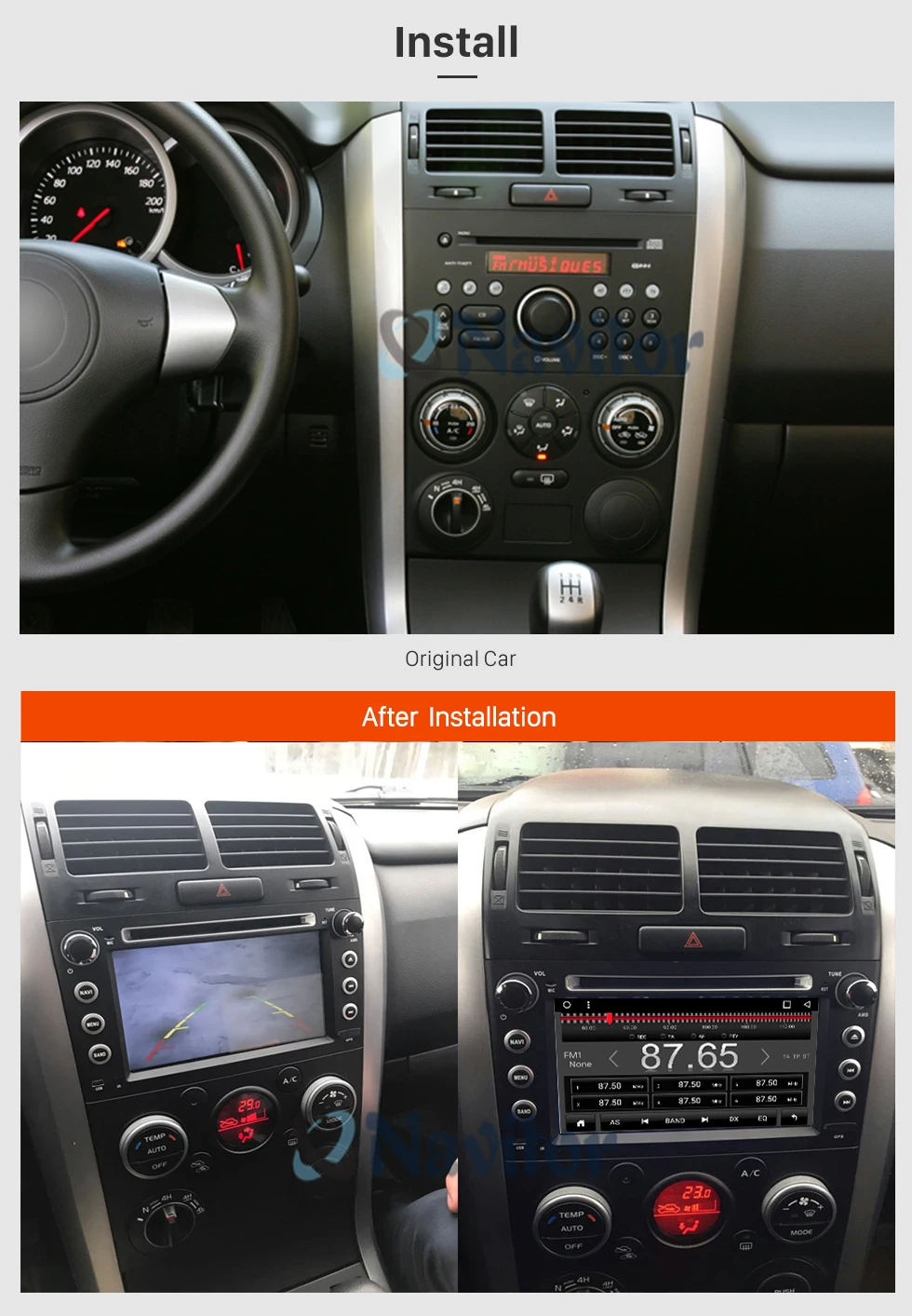 Android 9,0 Автомобильный gps 2 DIN dvd-плеер для SUZUKI GRAND VITARA 2005-2012 gps Радио стерео экран навигация