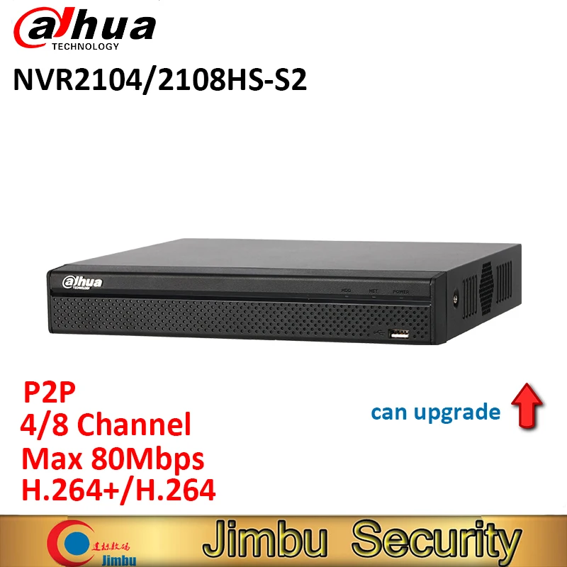 

Original Dahua NVR2104HS-S2 NVR2108HS-S2 NVR 4CH/8CH up to 6Mp Recording Onvif Network video recorder